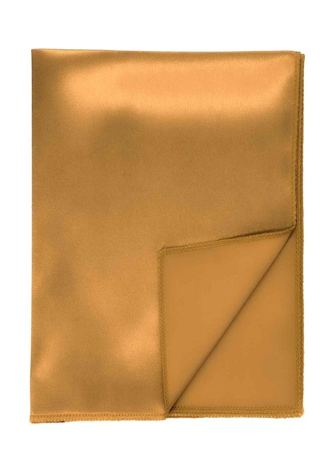 tiemart Antique Gold Solid Color Pocket Square for Adult Men - Image 4